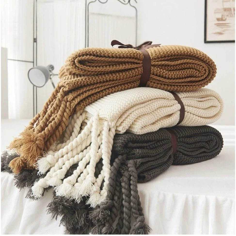 Homeko_Tassel_Knitted_Blanket_-_-4284518 Homeko Tassel Knitted Blanket -