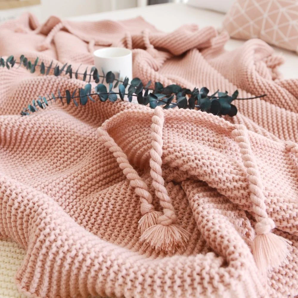Homeko_Tassel_Knitted_Blanket_-_-4284536 Homeko Tassel Knitted Blanket -
