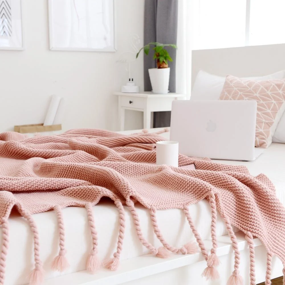 Homeko_Tassel_Knitted_Blanket_-_-4284547 Homeko Tassel Knitted Blanket -
