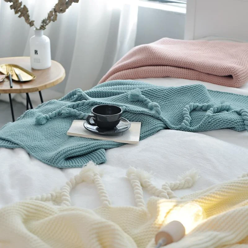 Homeko_Tassel_Knitted_Blanket_-_-4284552 Homeko Tassel Knitted Blanket -