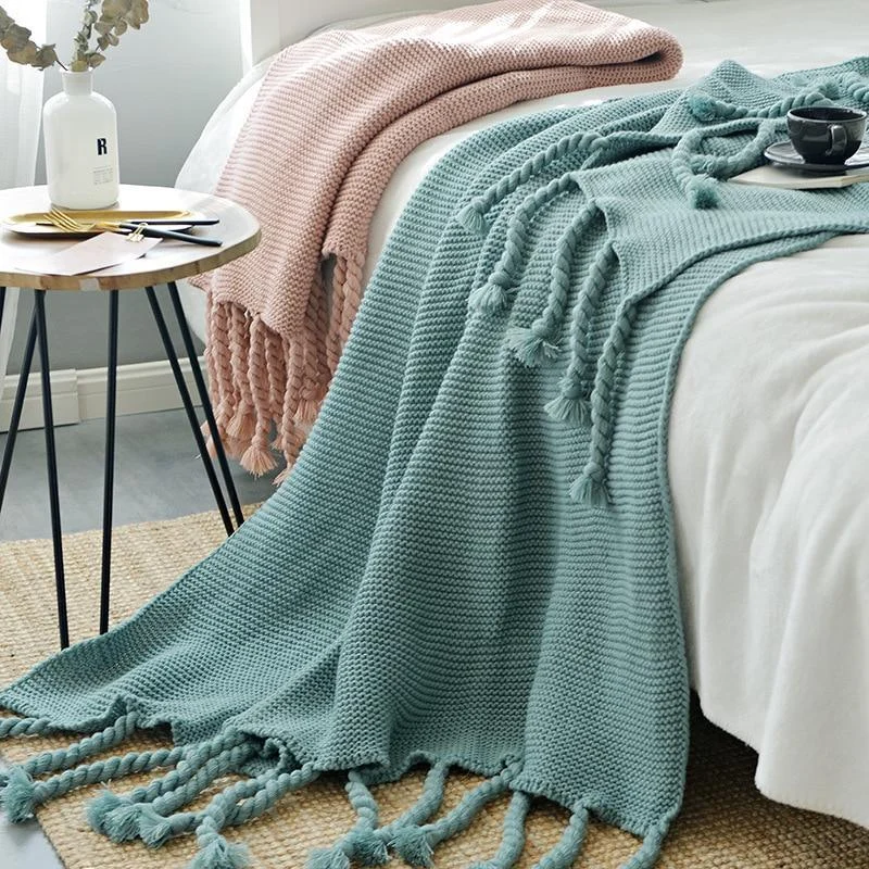 Homeko_Tassel_Knitted_Blanket_-_-4284590 Homeko Tassel Knitted Blanket -