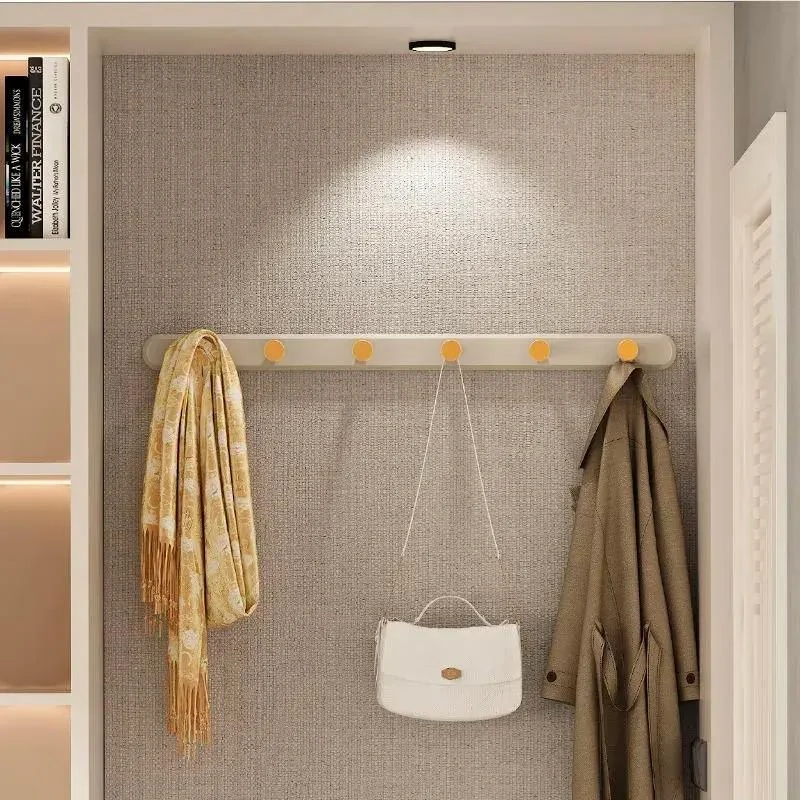 Homeko_Taupe_Wall_Mounted_Coat_Rack_with_Hooks_-_-4284920 Homeko Taupe Wall Mounted Coat Rack with Hooks -