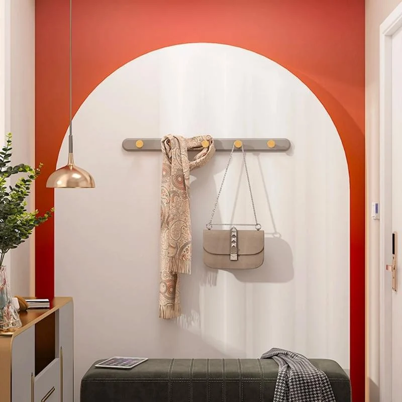 Homeko_Taupe_Wall_Mounted_Coat_Rack_with_Hooks_-_-4284963 Homeko Taupe Wall Mounted Coat Rack with Hooks -