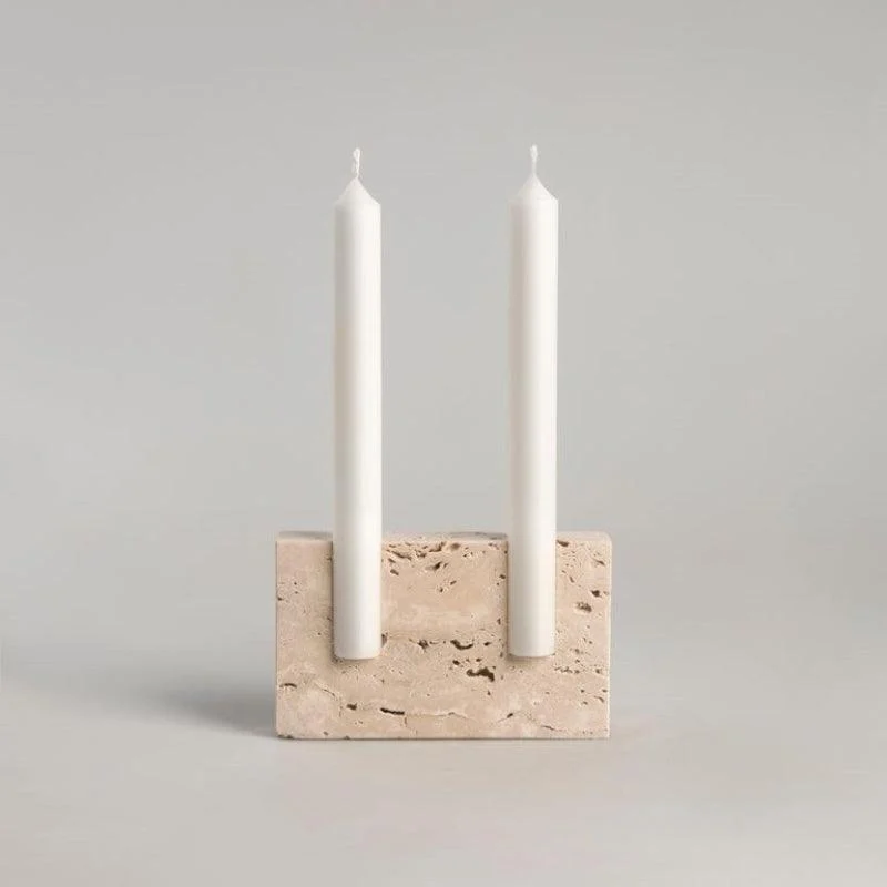 Homeko_Travertine_Taper_Candlestick_Holder_-_-4286643 Homeko Travertine Taper Candlestick Holder -