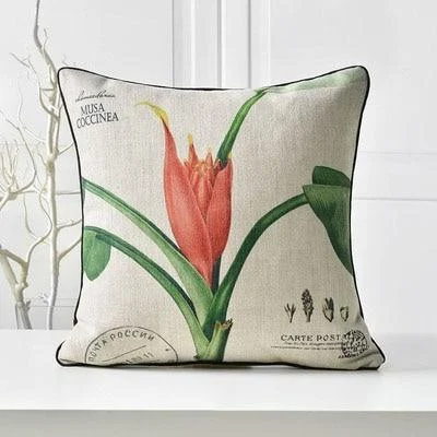 Homeko Tropic Leaf Floral Pillow Cover -