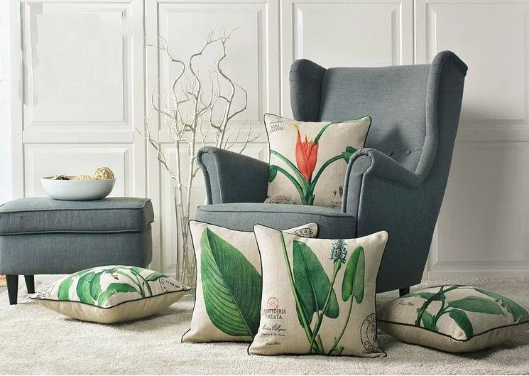 Homeko_Tropic_Leaf_Floral_Pillow_Cover_-_-4286915 Homeko Tropic Leaf Floral Pillow Cover -