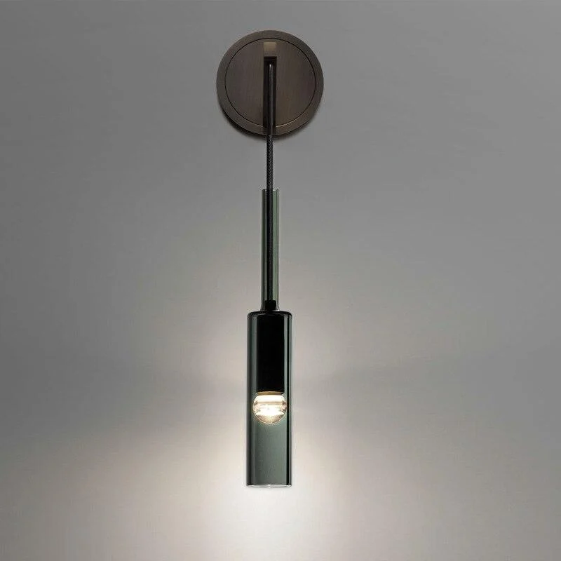 Homeko Tube Smoked Glass Wall Lamp -