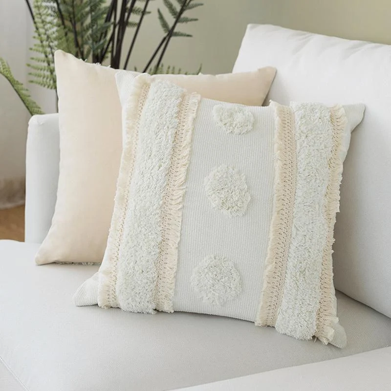 Homeko Tufted Dot Pillow Cover Set -