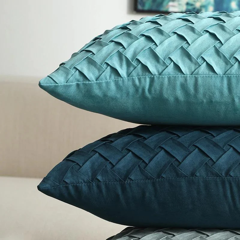 Homeko Weaved Faux Suede Pillow Covers -
