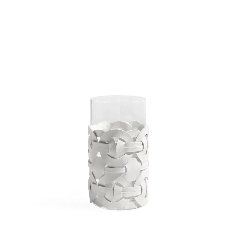 Homeko_White_Leather_Abstract_Cylinder_Glass_Vase_-_-4291721 Homeko White Leather Abstract Cylinder Glass Vase -