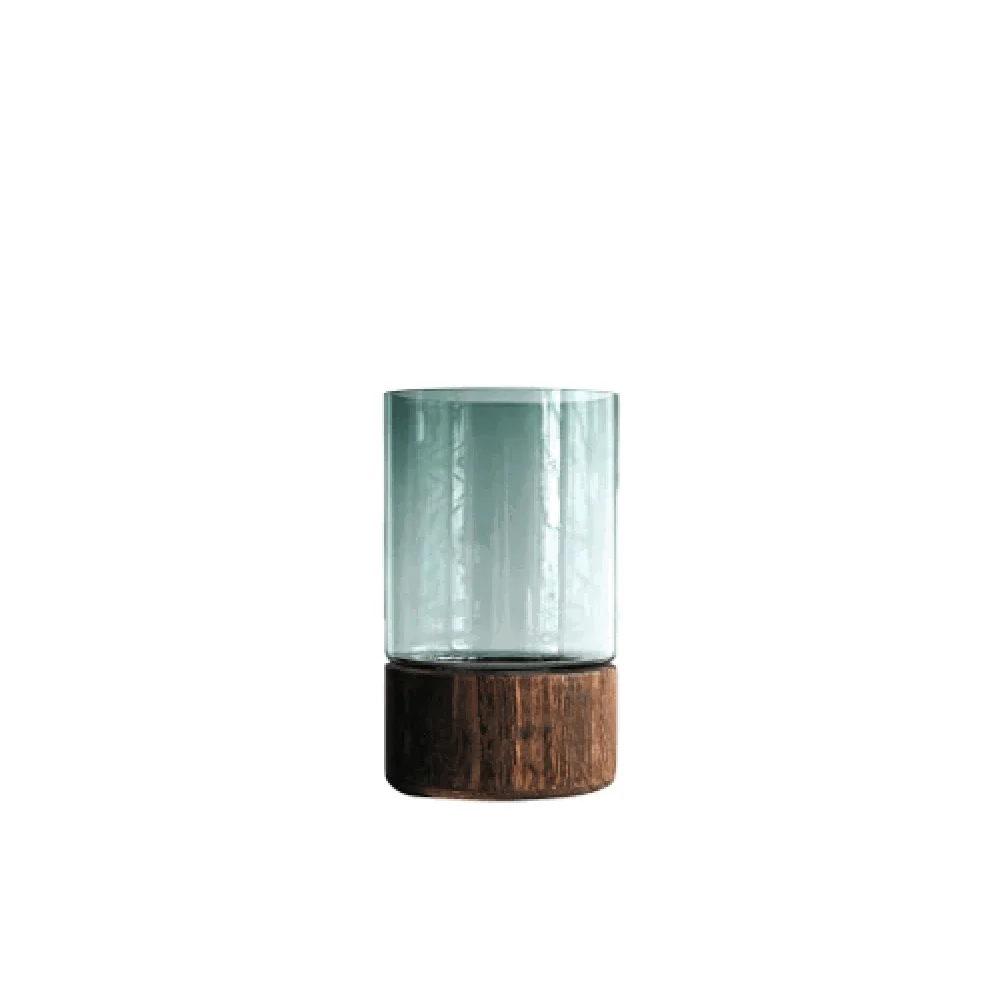 Homeko Wood Base Vases -