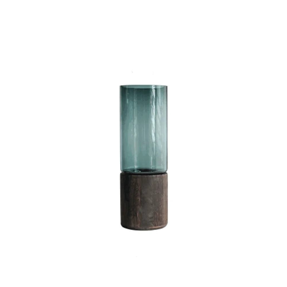 Homeko Wood Base Vases -