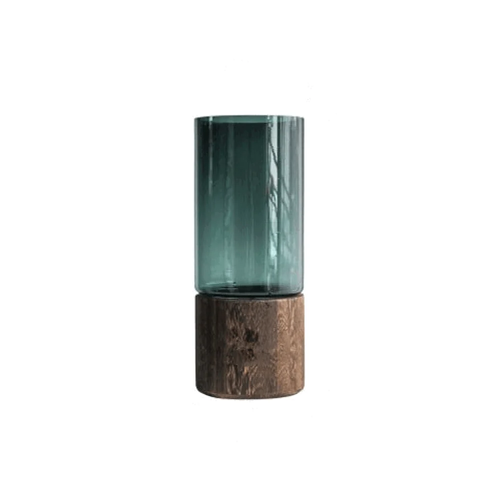 Homeko Wood Base Vases -