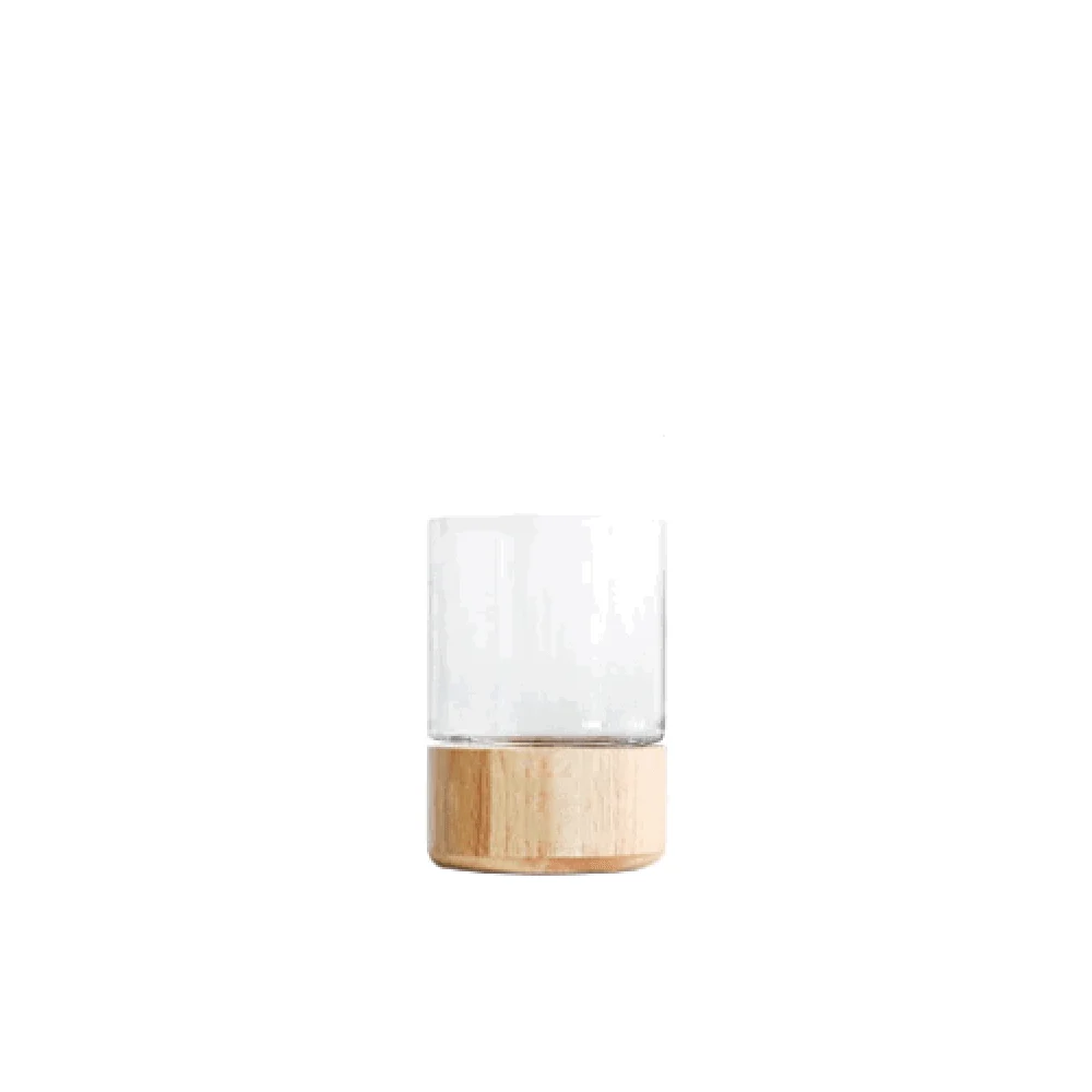 Homeko Wood Base Vases -