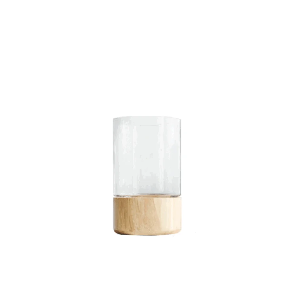 Homeko Wood Base Vases -