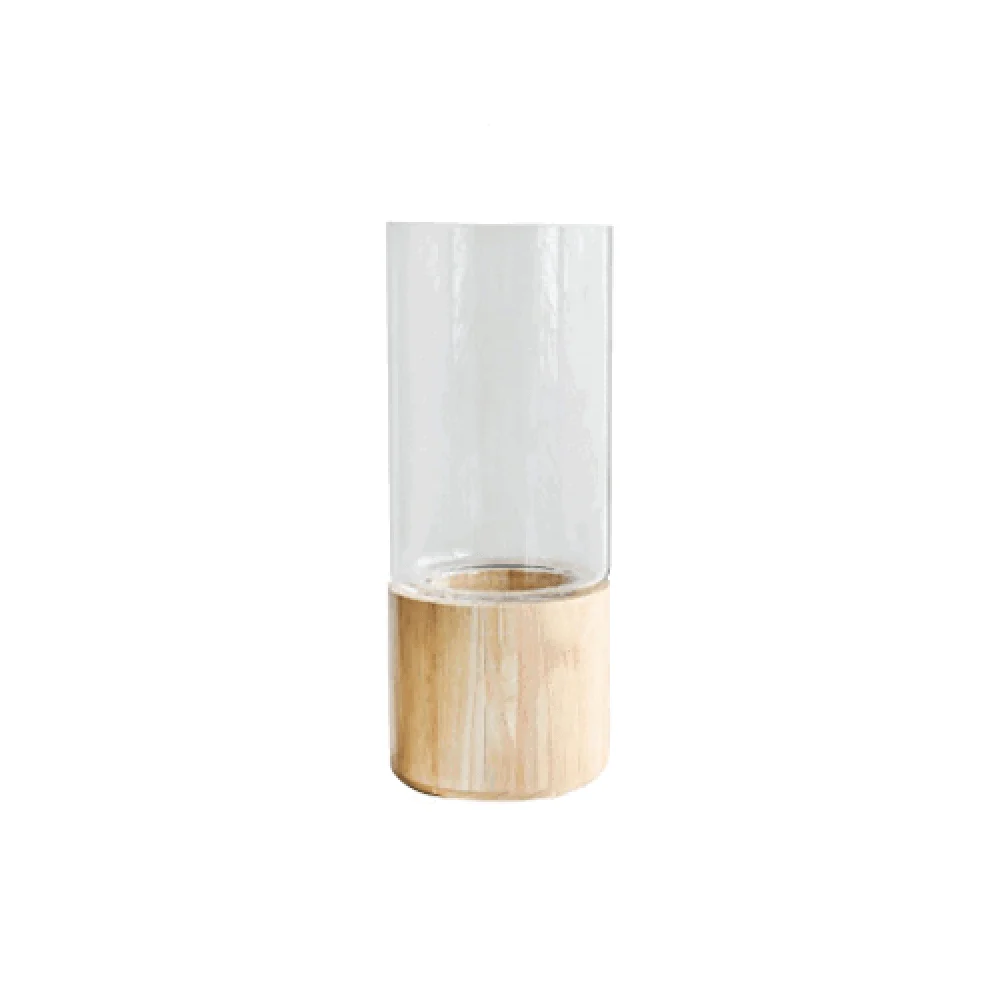 Homeko Wood Base Vases -