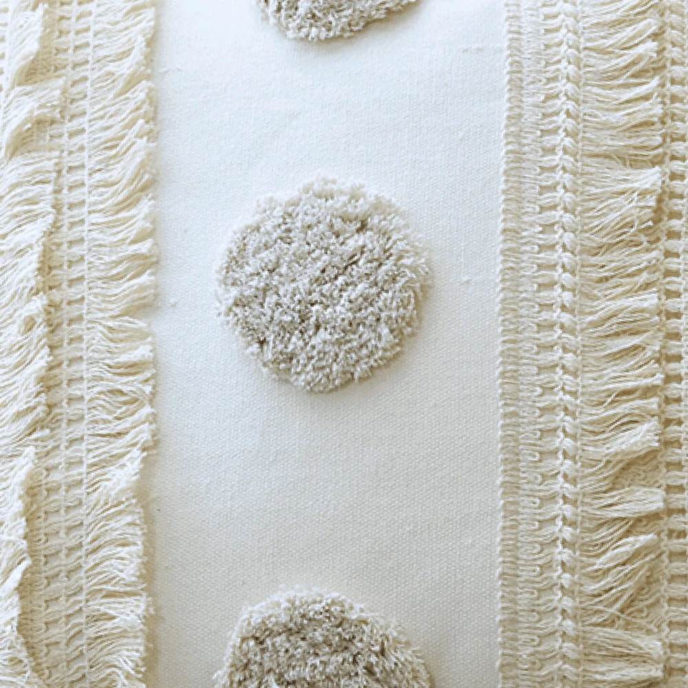 Homeko and Dots Tassels Moroccan Pillow Cover -