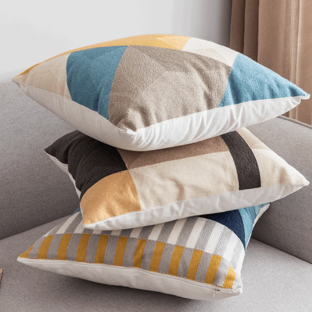 Homeko and Stripes Abstract Pillow Cover -