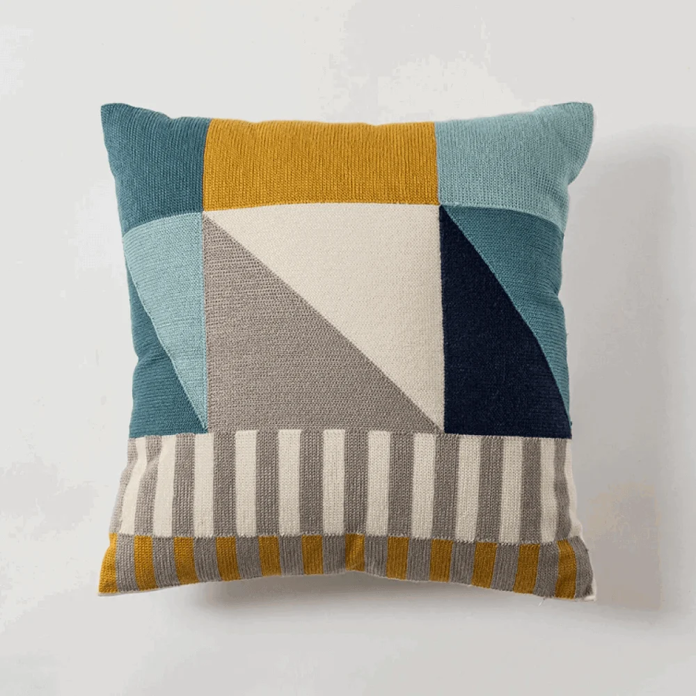 Homeko and Stripes Abstract Pillow Cover -