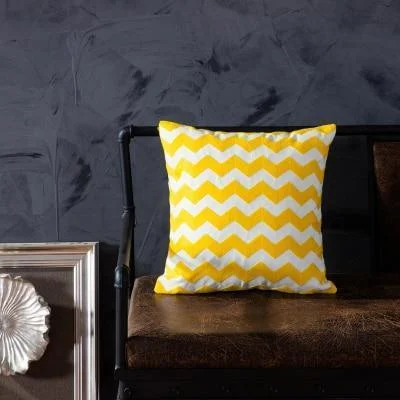 Homeko of Yellow Embroidered Pillow Covers -