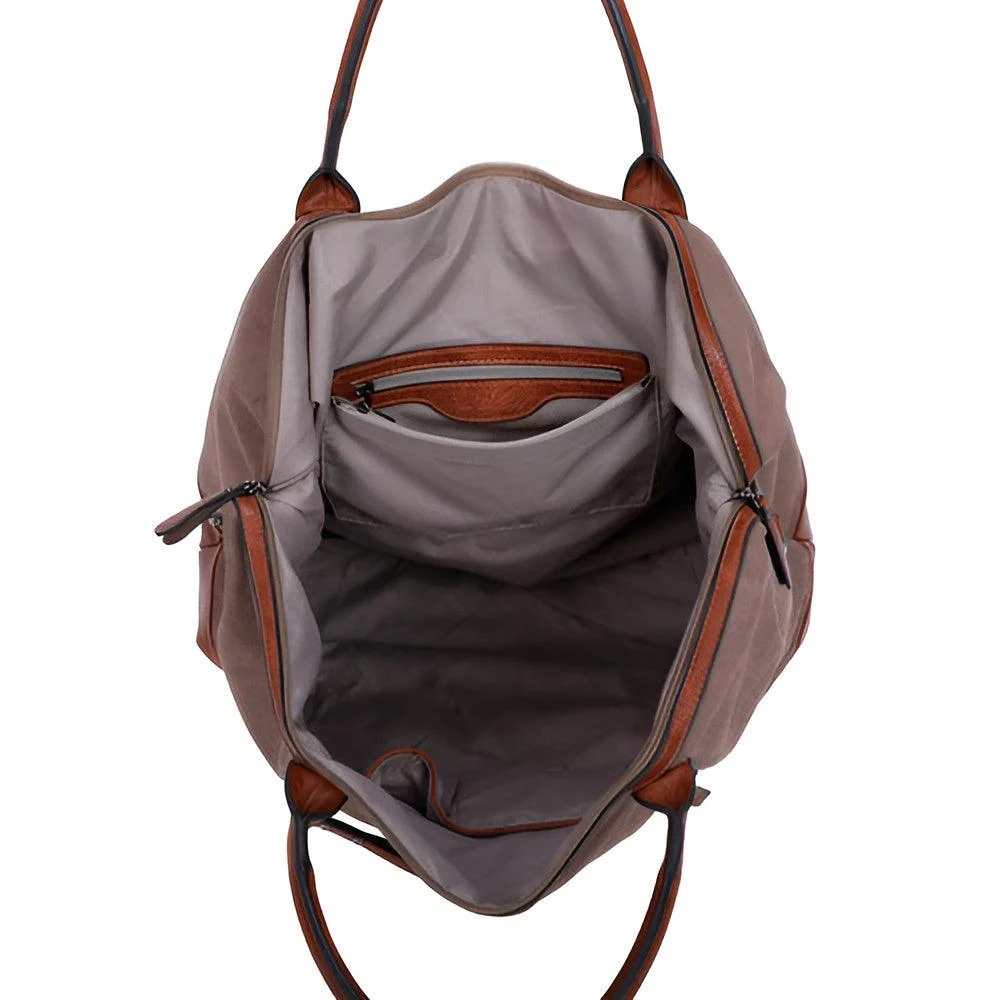 HomoraZweifarbigeLeder-Reisetasche Homorazweifarbigeleder Reisetasche