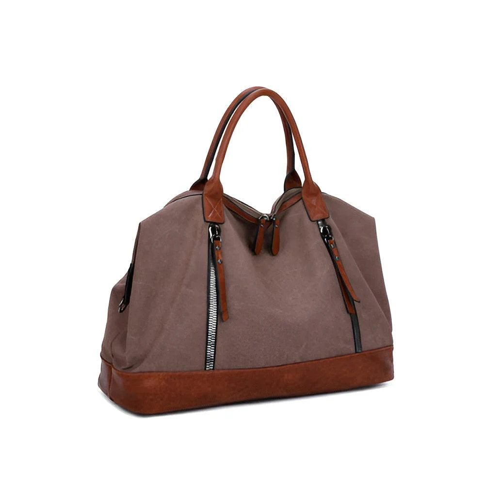 HomoraZweifarbigeLeder-Reisetasche18 Homorazweifarbigeleder Reisetasche18
