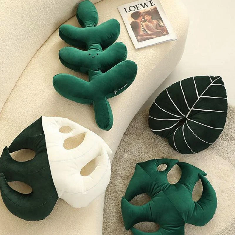 Houseplant Leaf Pillow -