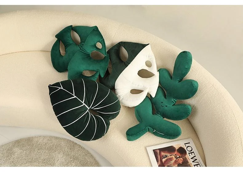 Houseplant Leaf Pillow -