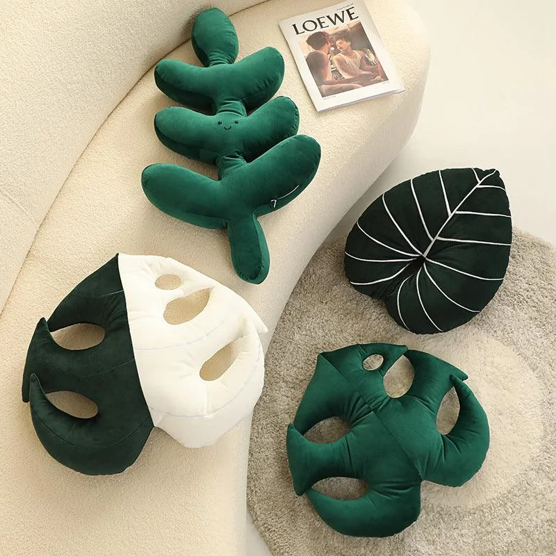 Houseplant Leaf Pillow -