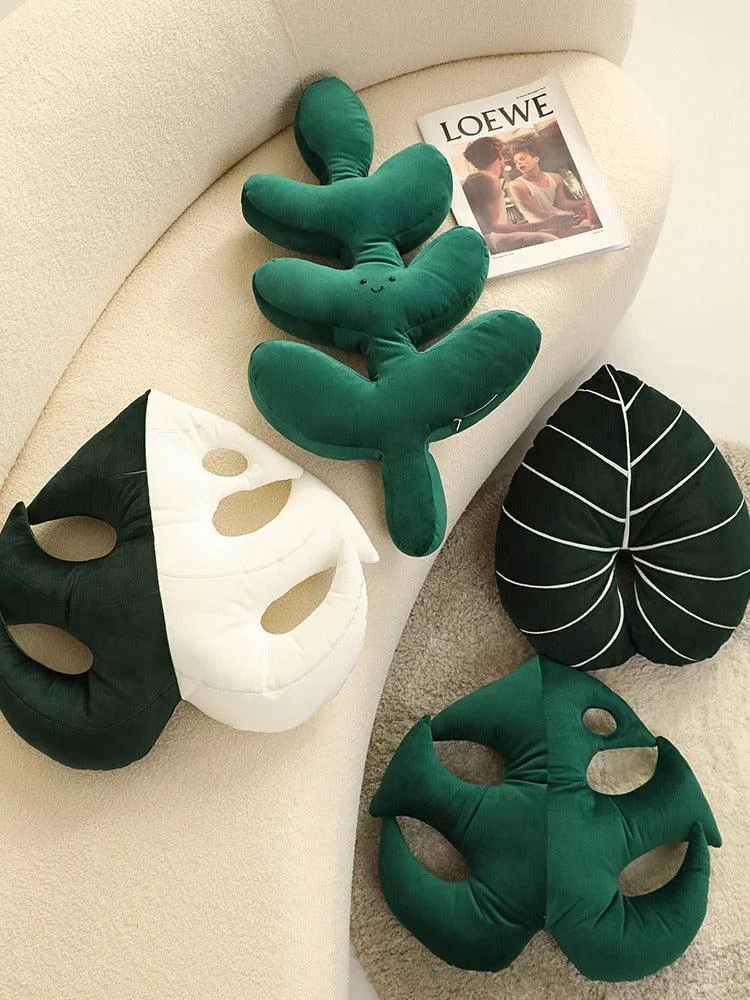 Houseplant Leaf Pillow -