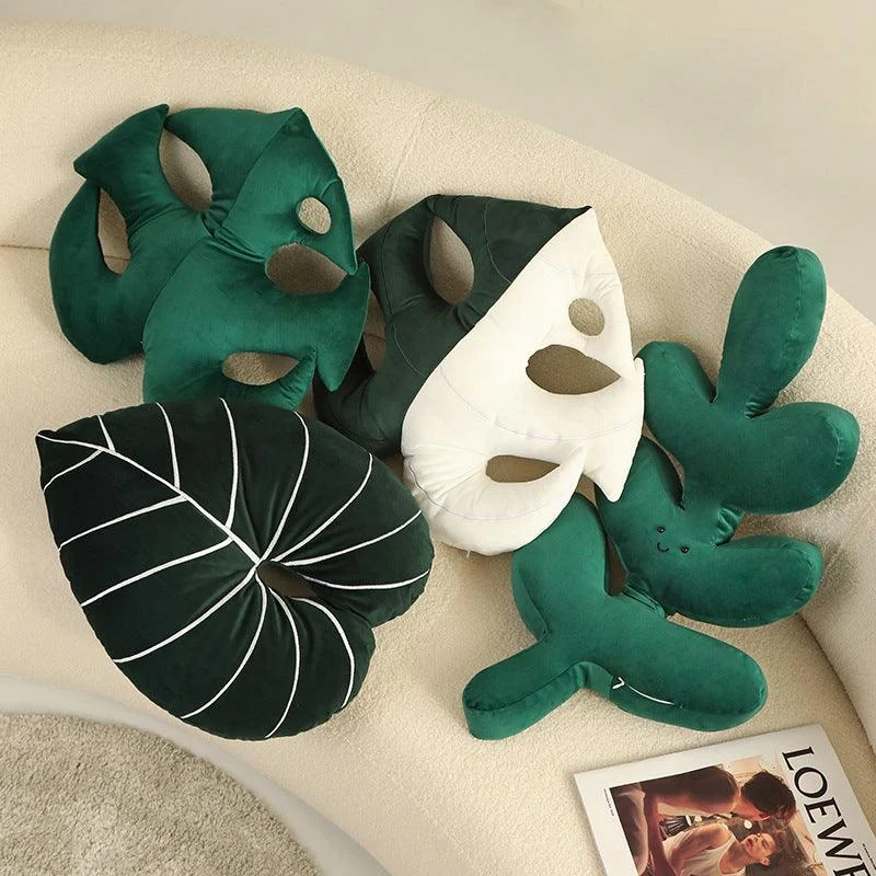Houseplant Leaf Pillow -