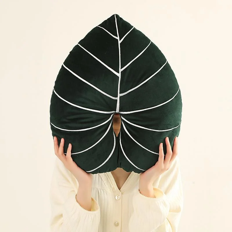 Houseplant Leaf Pillow -