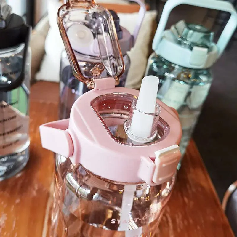 HydrationMotivationStrawWaterBottle-Homeko4 Hydration Motivation Straw Water Bottle - Homeko