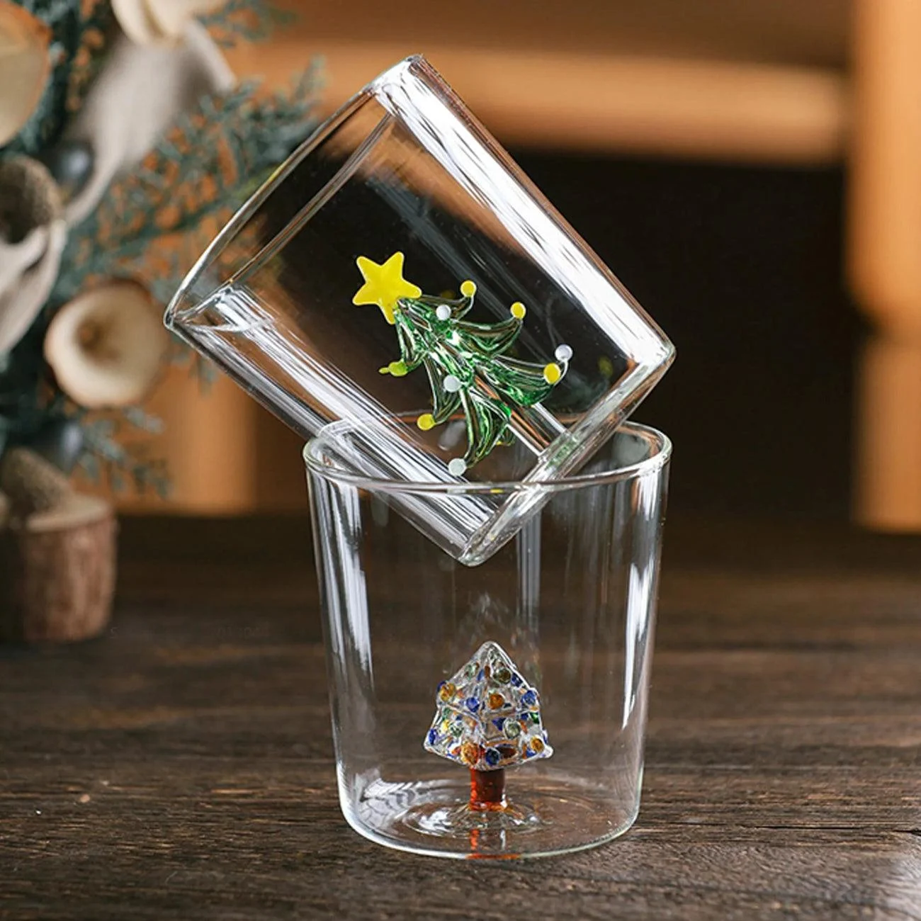 Ichendorf Style Christmas Tree Ornament Base Glass -