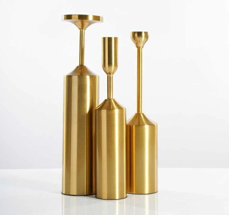 Industrial_Gold_Pillar_Candle_Holders_-_-4301070 Industrial Gold Pillar Candle Holders -