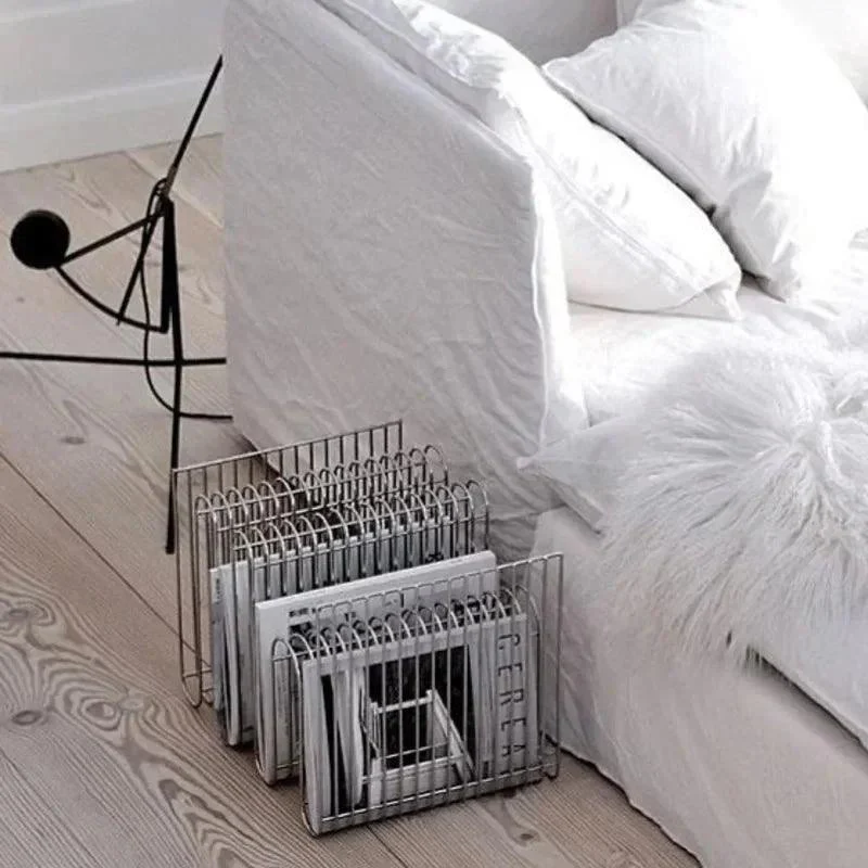 Industrial_Simple_Metallic_Magazine_Rack_-_-_tag1_-4277217 Industrial Simple Metallic Magazine Rack - - #tag1#