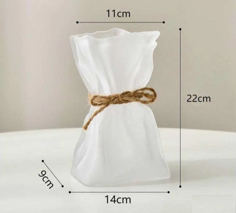 Iridescent_Abstract_Glass_Pleated_Paper_Bag_Vase_with_Rope_Strap_-_-4301944 Iridescent Abstract Glass Pleated Paper Bag Vase with Rope Strap -