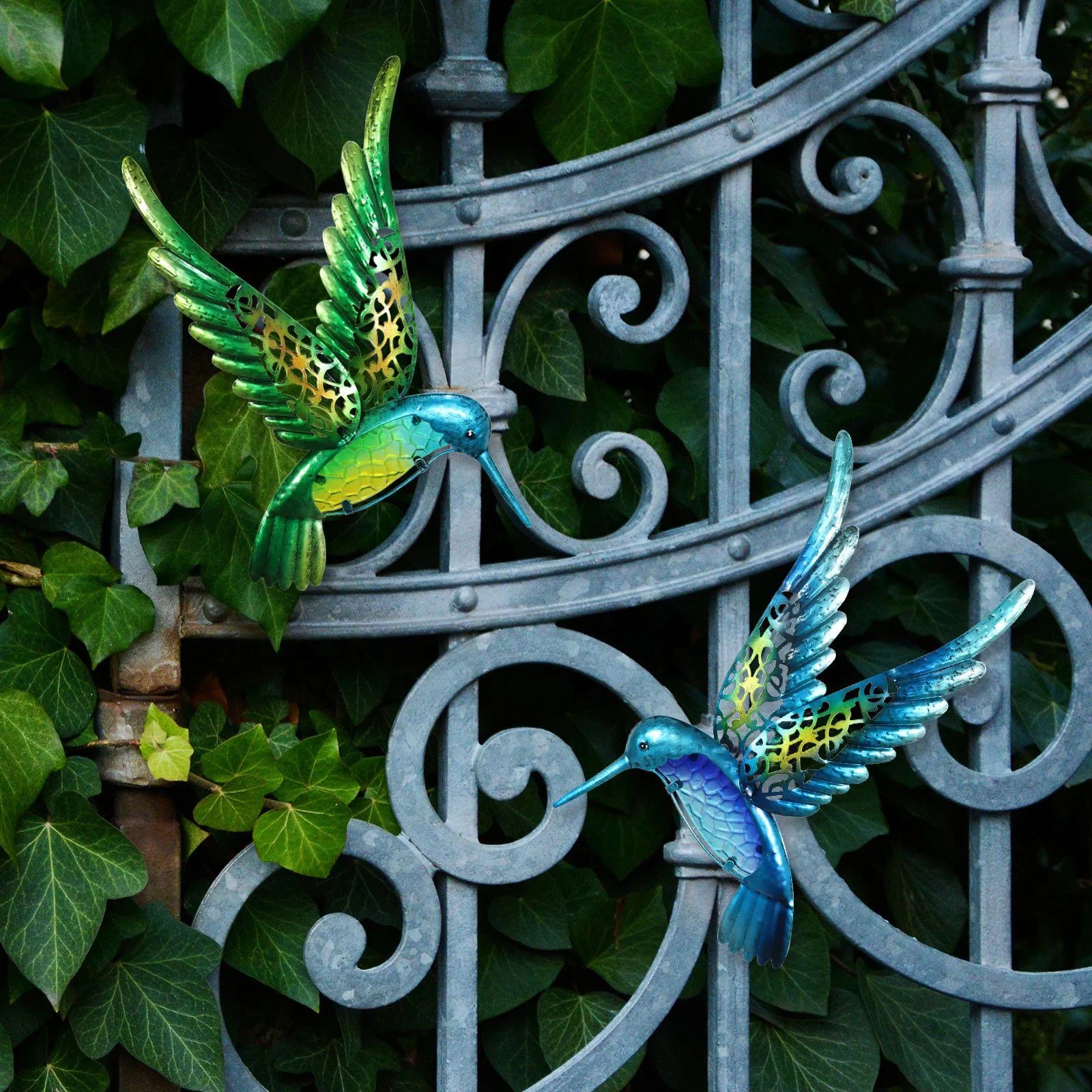 Iron Hummingbird Wall Decor - Homeko