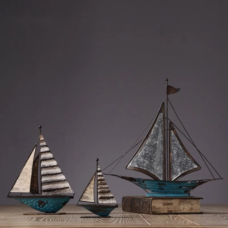 IronRetroSailboat-Homeko2 Iron Retro Sailboat - Homeko