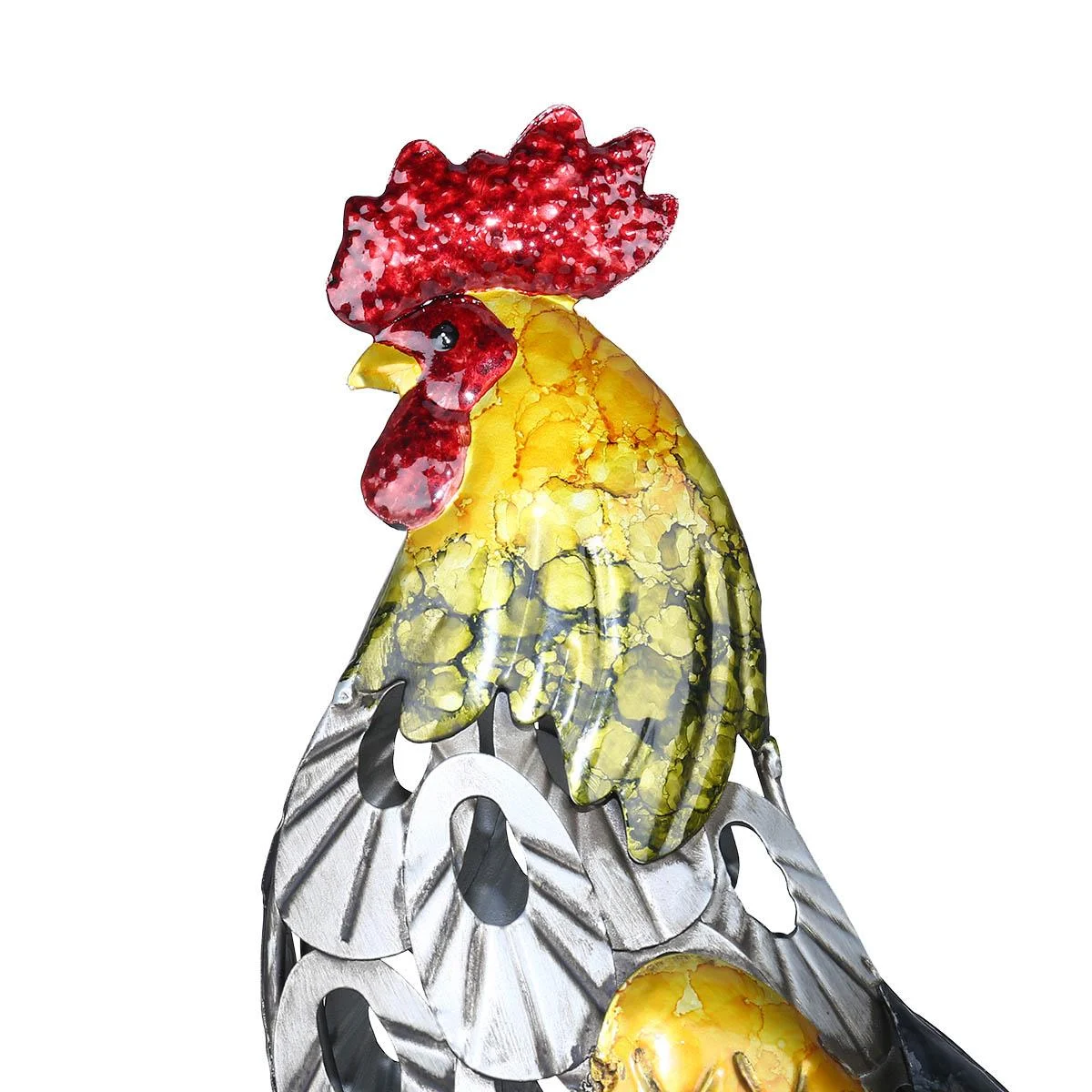 IronRoosterSculpture-Homeko12 Iron Rooster Sculpture - Homeko