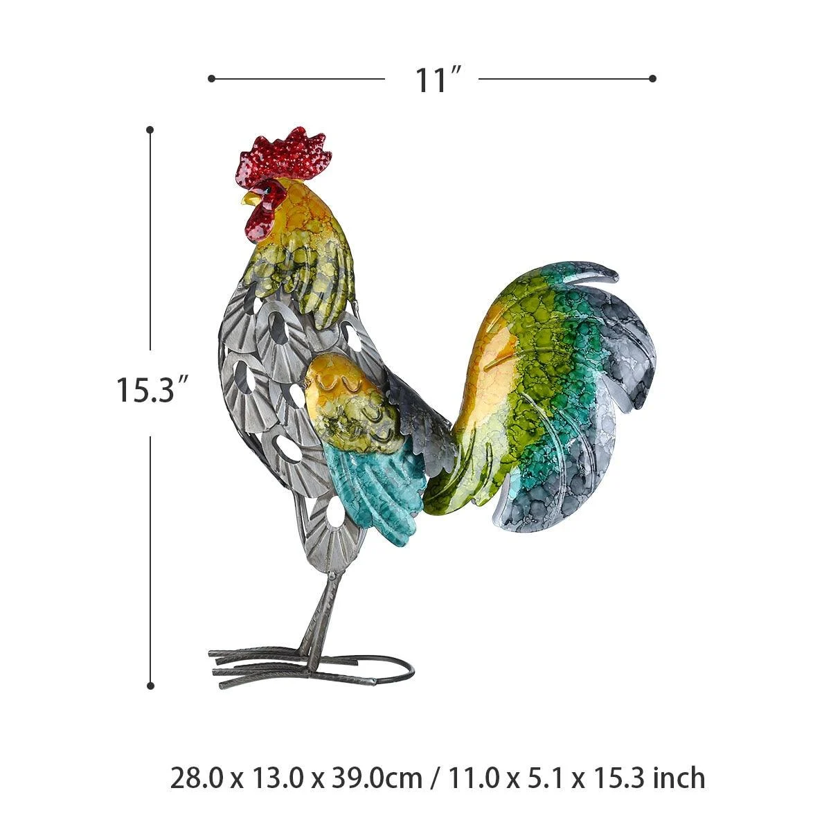 IronRoosterSculpture-Homeko15 Iron Rooster Sculpture - Homeko