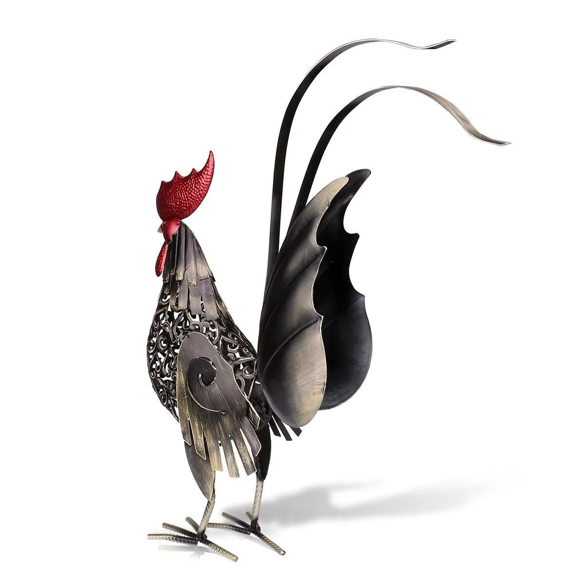 IronRoosterSculpture-Homeko7 Iron Rooster Sculpture - Homeko