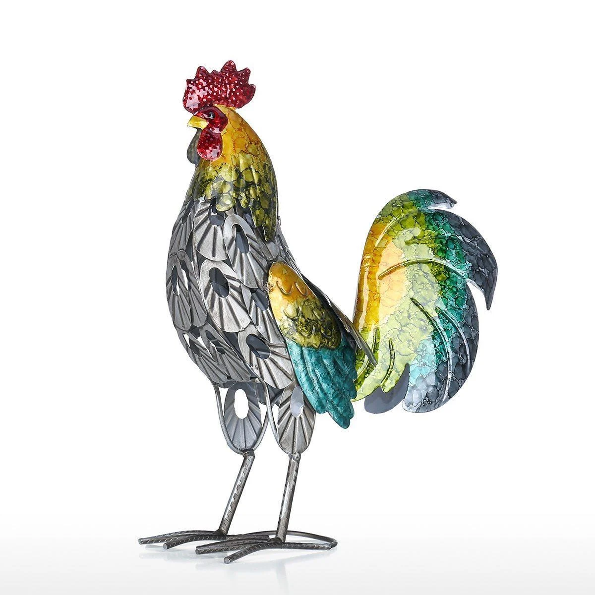 IronRoosterSculpture-Homeko8 Iron Rooster Sculpture - Homeko