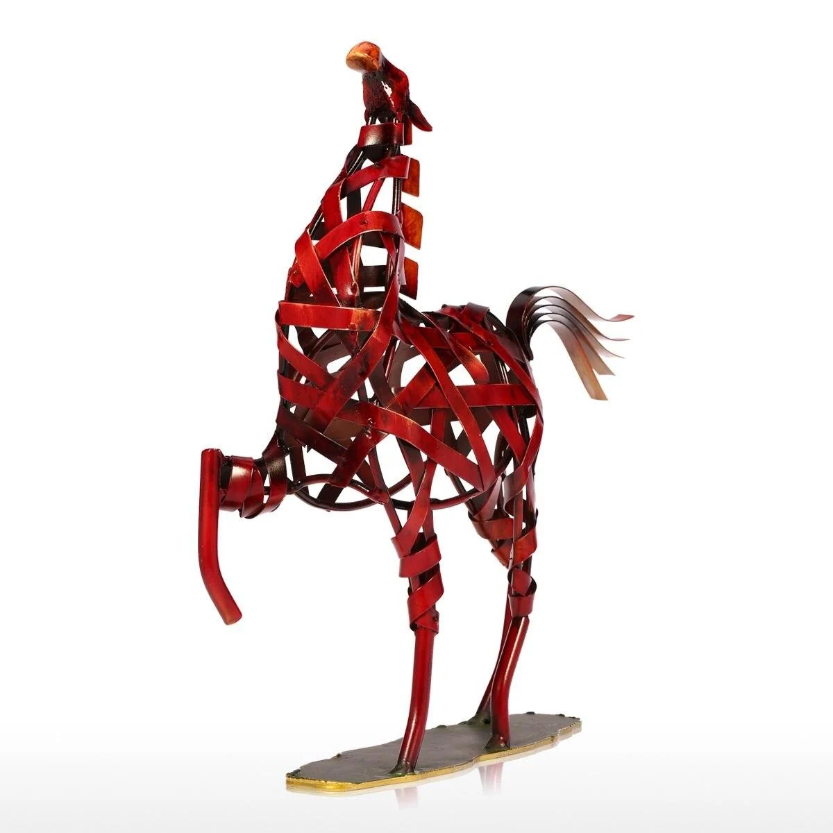Iron_Braided_Horse_Statue_-_-4302177 Iron Braided Horse Statue -