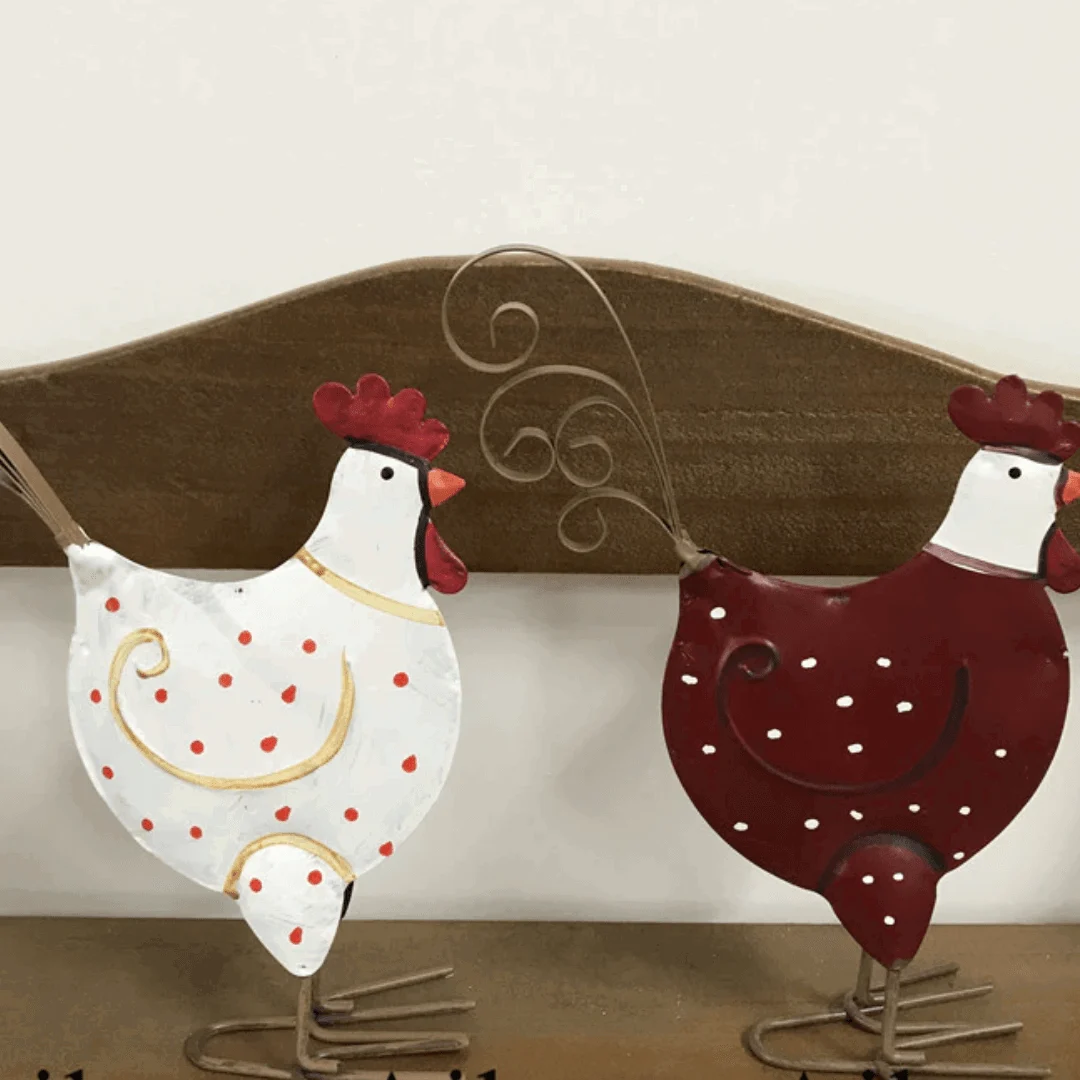 Iron_Chicken_with_white_polka_dots_-_-4302247 Iron Chicken with white polka dots -