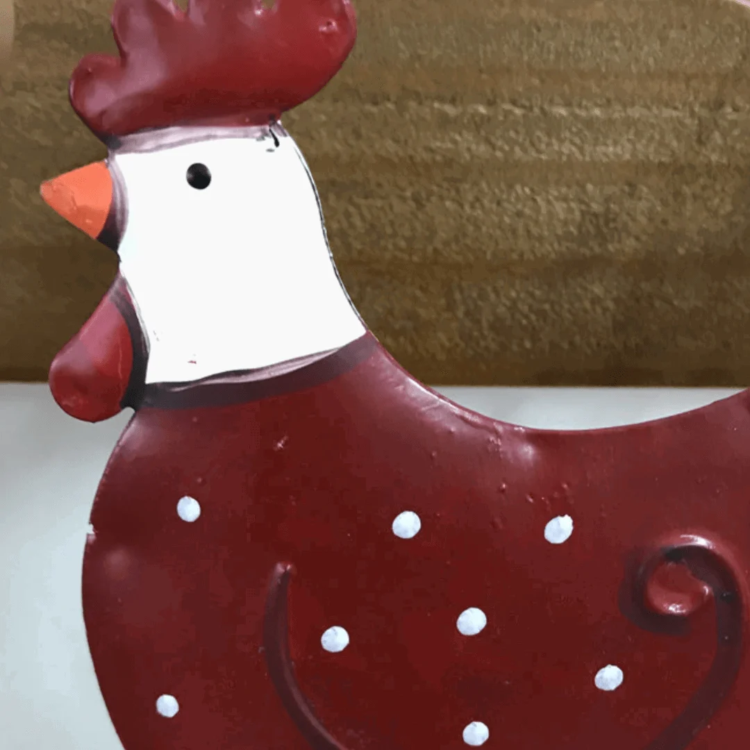 Iron_Chicken_with_white_polka_dots_-_-4302294 Iron Chicken with white polka dots -