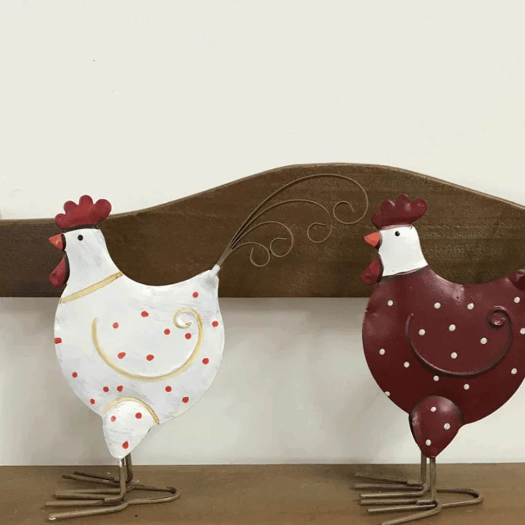 Iron_Chicken_with_white_polka_dots_-_-4302324 Iron Chicken with white polka dots -