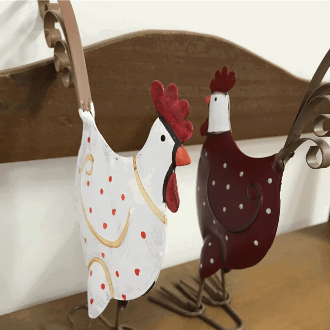 Iron_Chicken_with_white_polka_dots_-_-4302332 Iron Chicken with white polka dots -