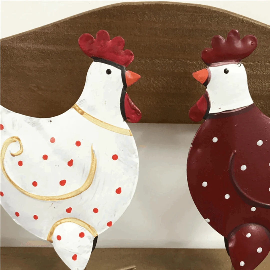 Iron_Chicken_with_white_polka_dots_-_-4302346 Iron Chicken with white polka dots -
