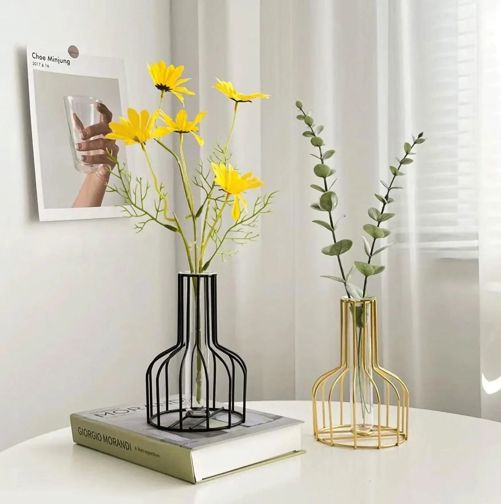 Iron Frame Hydroponic Vases -